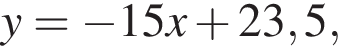  y= минус 15x плюс 23,5, 