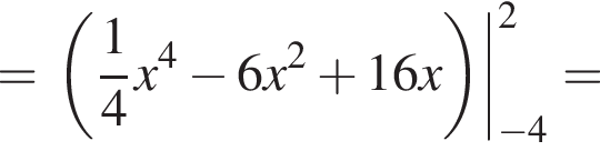 = левая круг­лая скоб­ка дробь: чис­ли­тель: 1, зна­ме­на­тель: 4 конец дроби x в сте­пе­ни 4 минус 6x в квад­ра­те плюс 16x пра­вая круг­лая скоб­ка |_ минус 4 в квад­ра­те =