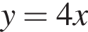 y=4x