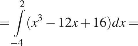 = при­над­ле­жит t\limits_ минус 4 в квад­ра­те левая круг­лая скоб­ка x в кубе минус 12x плюс 16 пра­вая круг­лая скоб­ка dx=